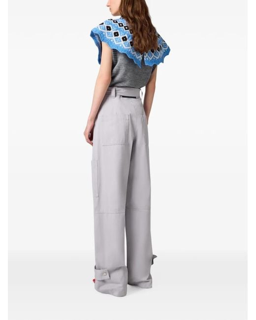 MSGM White Belted Cargo Pants