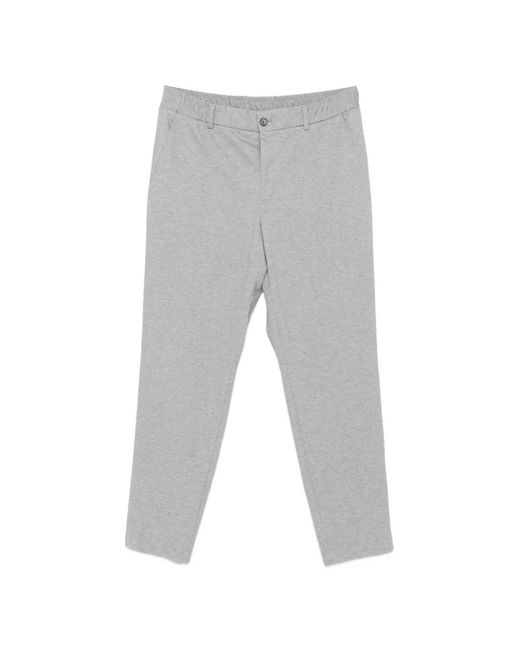 Boss Gray Elasticated-Waistband Trousers for men