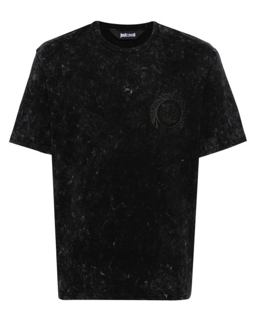 Just Cavalli T-Shirt mit Logo-Print in Black für Herren