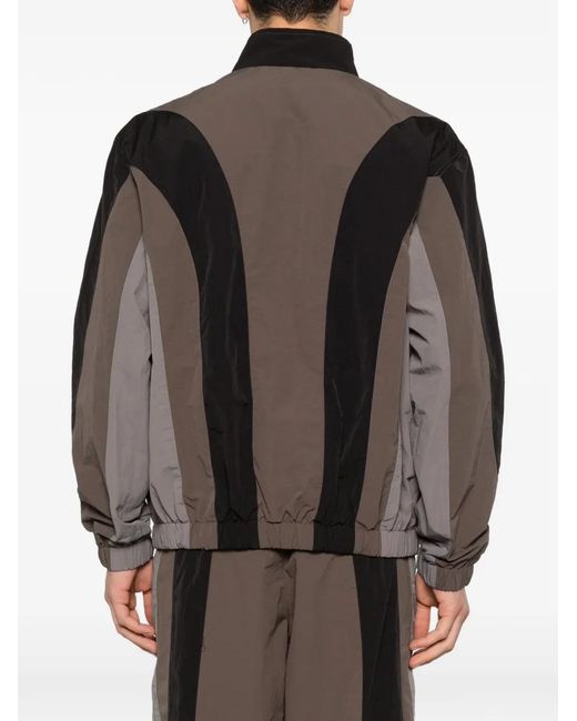 AWAKE NY Black Colour-Block Zip-Up Jacket for men