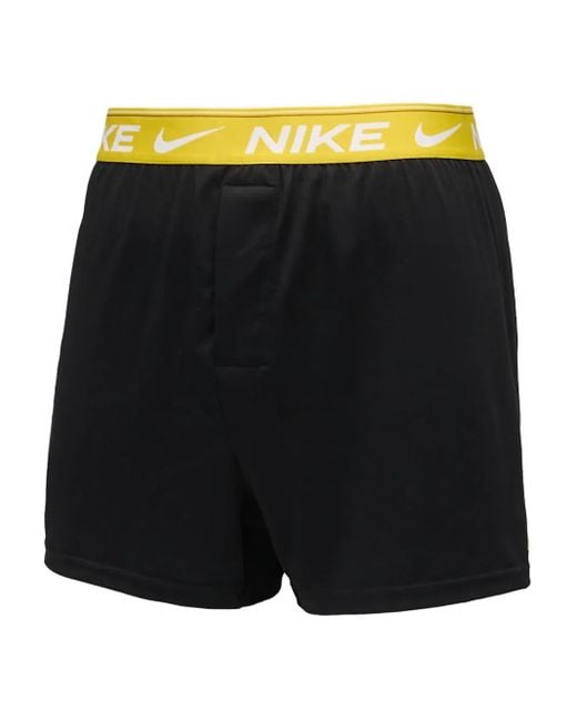 Nike Black Dri-Fit Logo-Band Boxers (Pack Of Three) for men