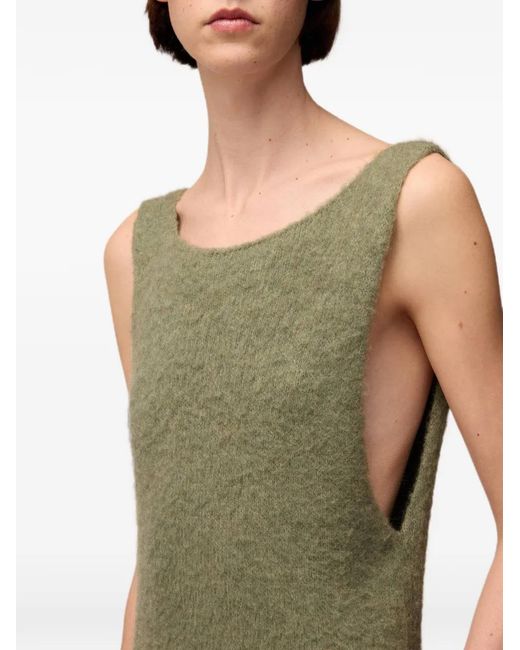 RETORI Green Brushed Cashmere Maxi Dress