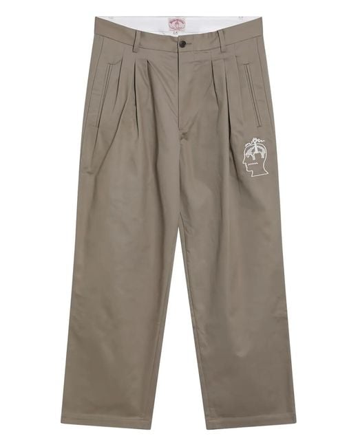 Brain Dead Brooks Brothers Chino Mit Falten in Gray für Herren