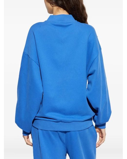 PANGAIA Blue Zip-Front Bomber Jacket