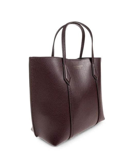 Tory Burch Brown Grained Leather Tote Bag