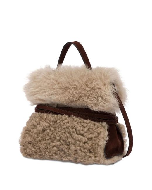 Moschino Natural Shearling Tote Bag