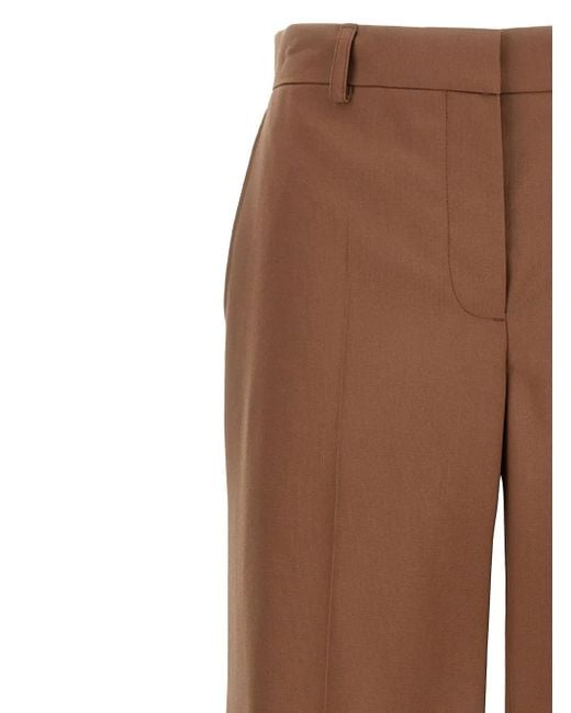 Stella McCartney Brown Flared Wool Trousers