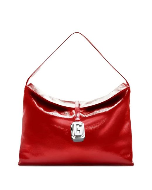 Gcds Red Mega Comma Shoulder Bag
