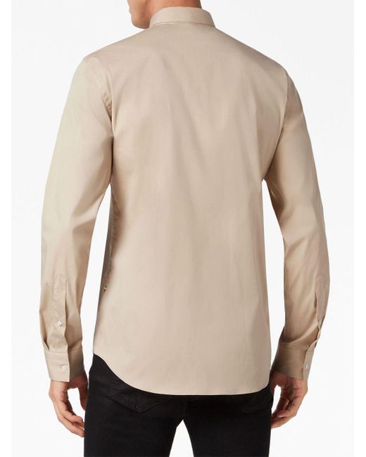 Philipp Plein Natural Logo-charm Long-sleeve Shirt for men