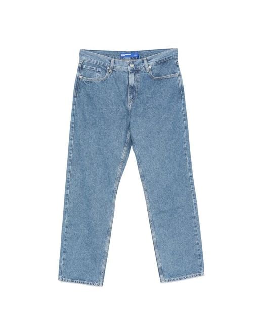 Karl Lagerfeld Blue Logo-Patch Jeans for men