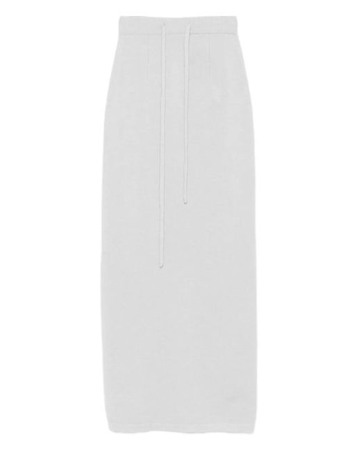 Twinset White Drawstring-Waist Skirt