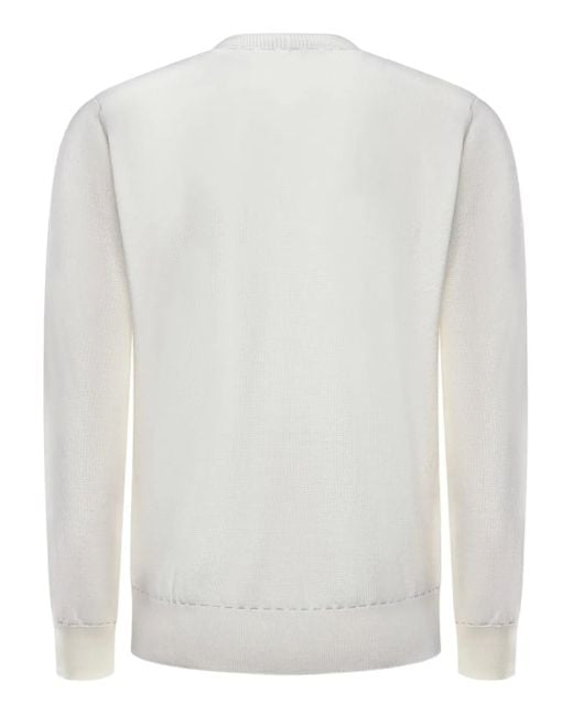 Eleventy White Wool Sweater for men