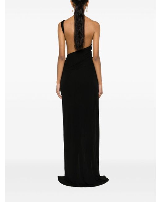 DSquared² Black One-Shoulder Gathered Dress