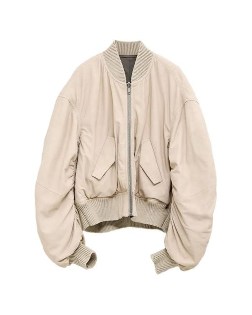 Chaqueta Bómber De Canalé Rick Owens de color Natural