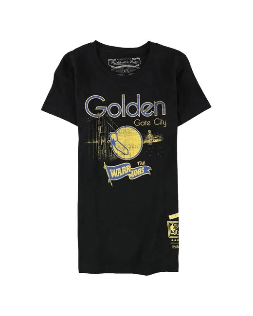 Mitchell & Ness Black X Nba Golden State Warriors Wogate City T-Shirt