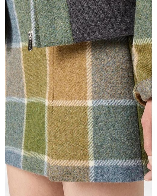 Veste À Logo Brodé Miu Miu en coloris Green