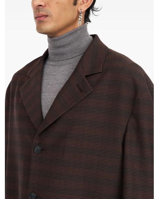 MM6 by Maison Margiela Brown Checked Blazer for men