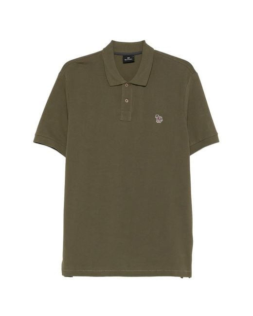 Paul Smith Green Zebra-Patch Regular-Fit Polo Shirt for men