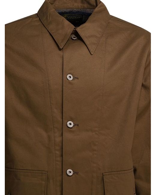 Buzz Rickson's Brown Aviation Associates Buttoned Pocket Jacket for men