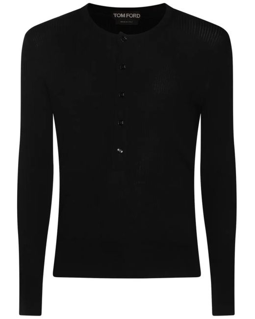 メンズ Tom Ford ロングスリーブ カーディガン Black