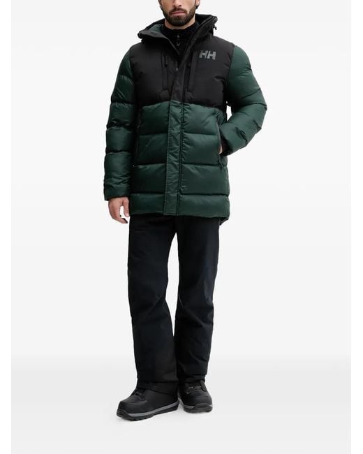 Helly Hansen Green Hooded Puffer Jacket for men