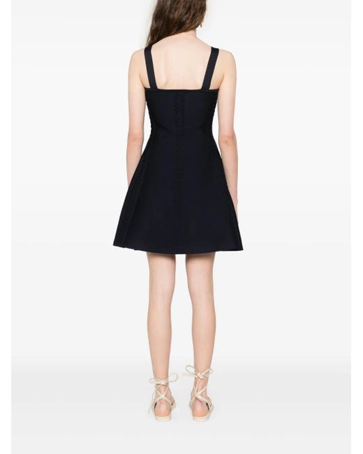 Maje Black Babydoll Knitted Mini Dress