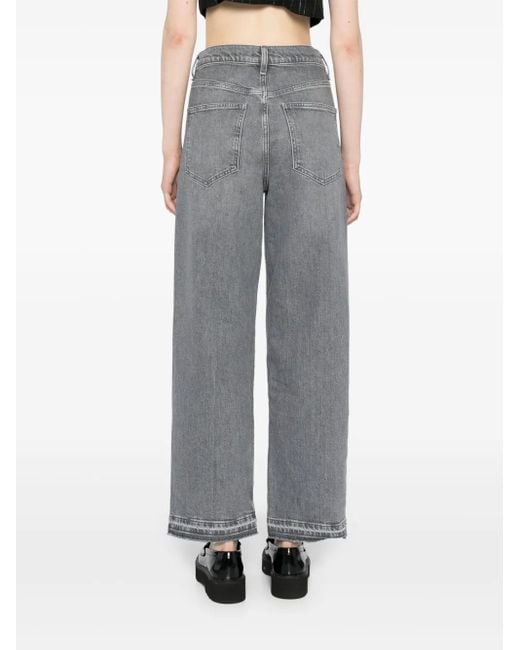 Theory Gray Straight-Leg Jeans