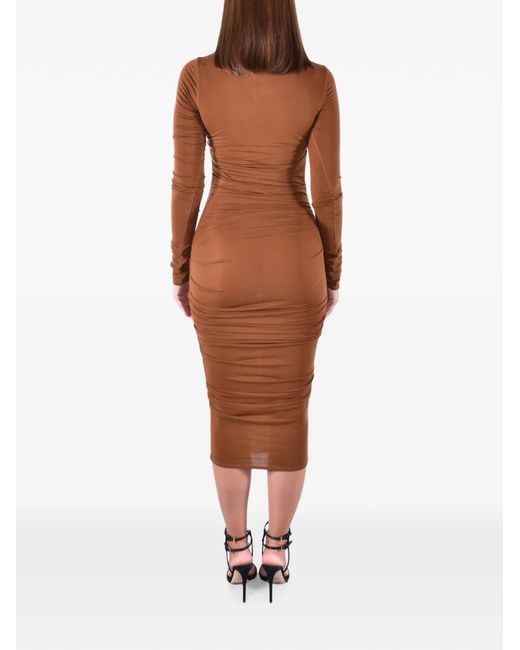 Elisabetta Franchi Brown Dress