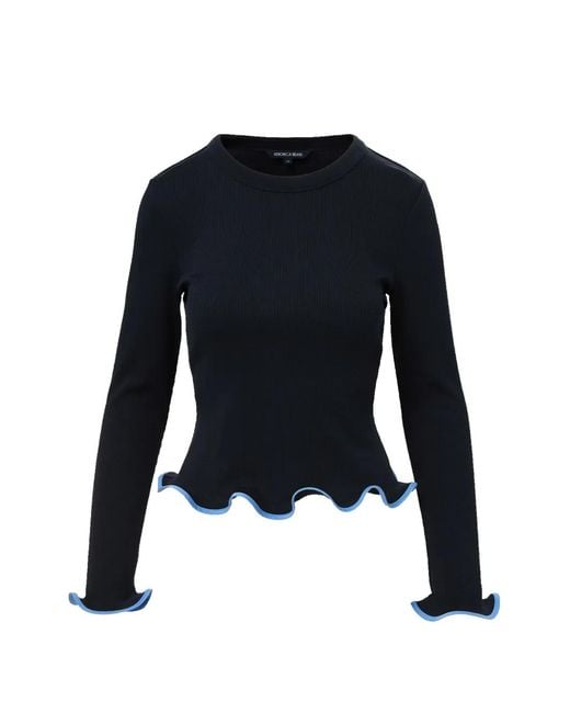 Veronica Beard スカラップヘム トップ Blue