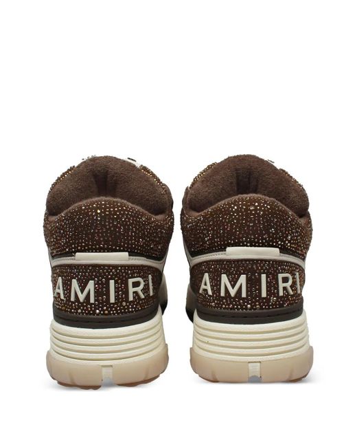Amiri Brown Ma-1 Embellished Logo Sneakers for men