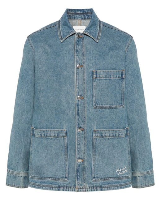 Maison Kitsuné Blue Workwear Denim Jacket - Men's - Cotton for men