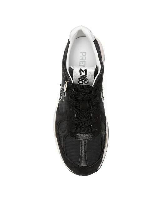 Premiata White Mased Leopard-Print Sneakers