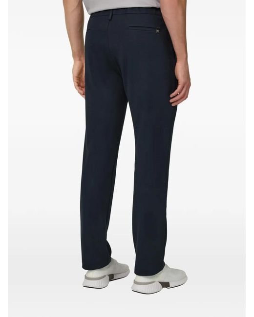Boggi Blue Belt-Loops Trousers for men