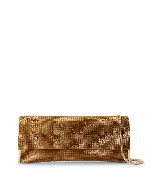Benedetta Bruzziches Brown Kate Rhinestone-Embellished Clutch Bag