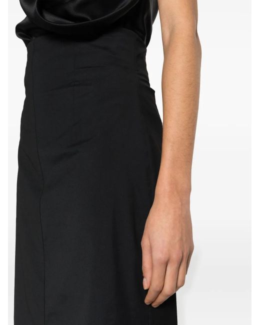 Philosophy Di Lorenzo Serafini Black Slit-Detail Skirt