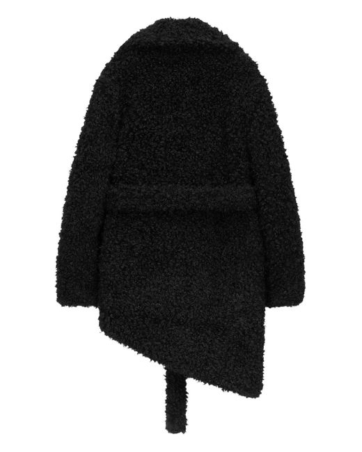 RTA Black Eloise Faux-Fur Coat
