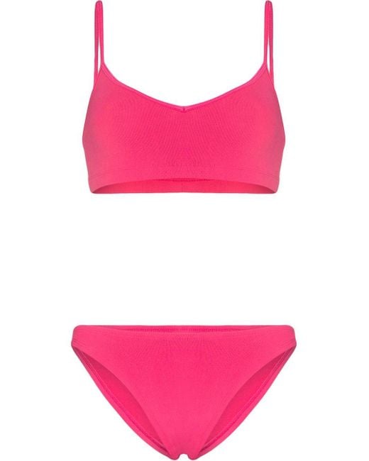 Hunza G Synthetic Virginia Bikini Set in Pink - Lyst