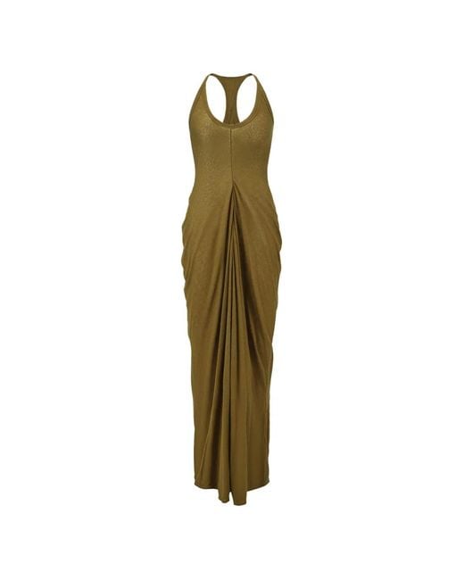 Oude Waag Green Racerback Draped Maxi Dress