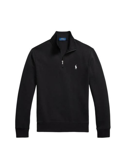 Polo Ralph Lauren Blue Pony Quarter-Zip Sweater for men