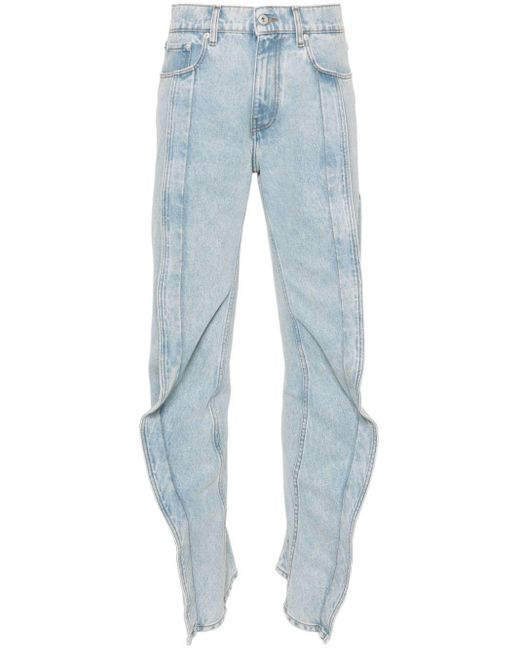 Y. Project Jeans Met Toelopende Pijpen in het Blue