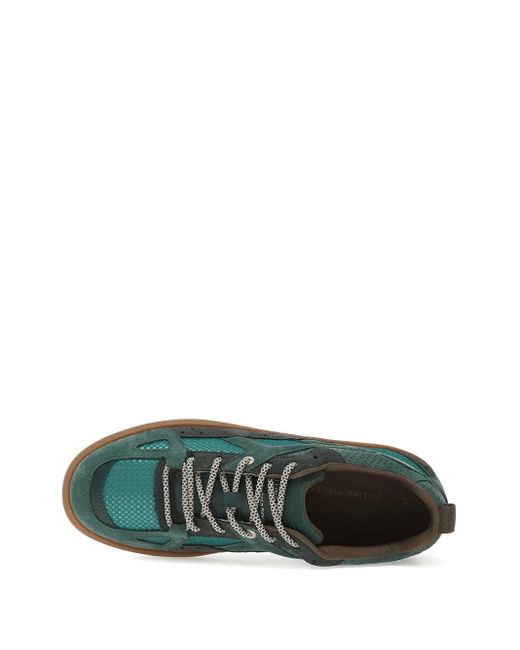 Filling Pieces Green Panelled Sneakers
