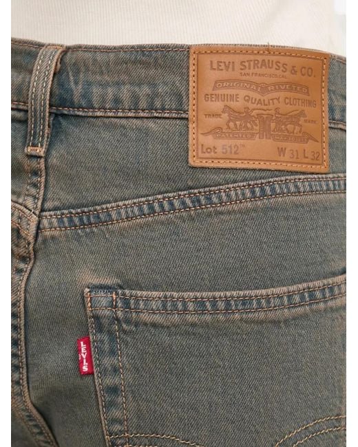 Levi's Gray 512 Slim Taper Patch Jeans for men