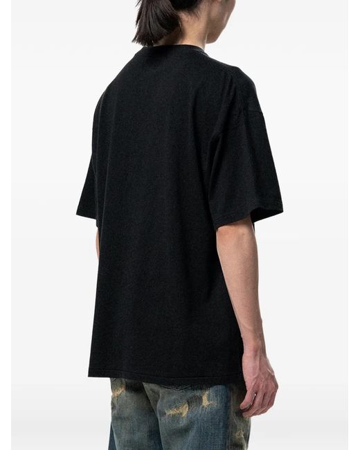 KAMIYA Black Graphic-Print T-Shirt for men