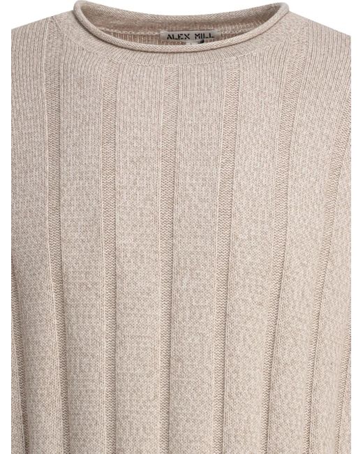 Maglione A Coste di Alex Mill in Natural da Uomo