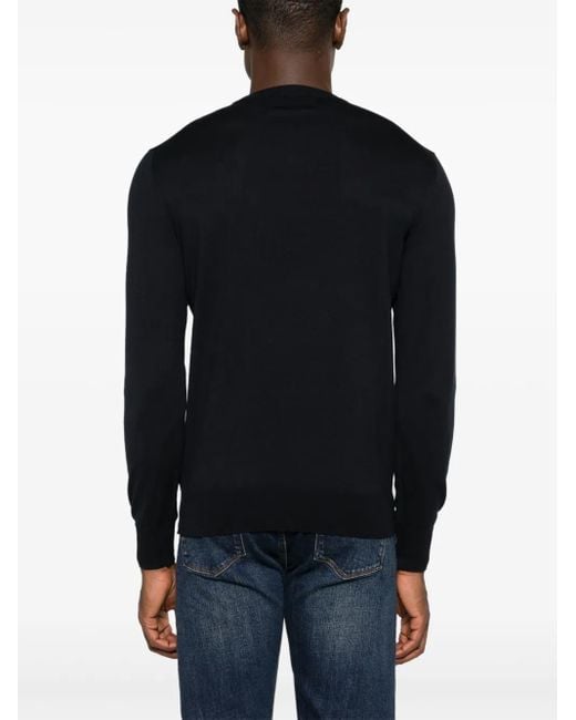 Ballantyne Black Crew-Neck Knitted Jumper for men