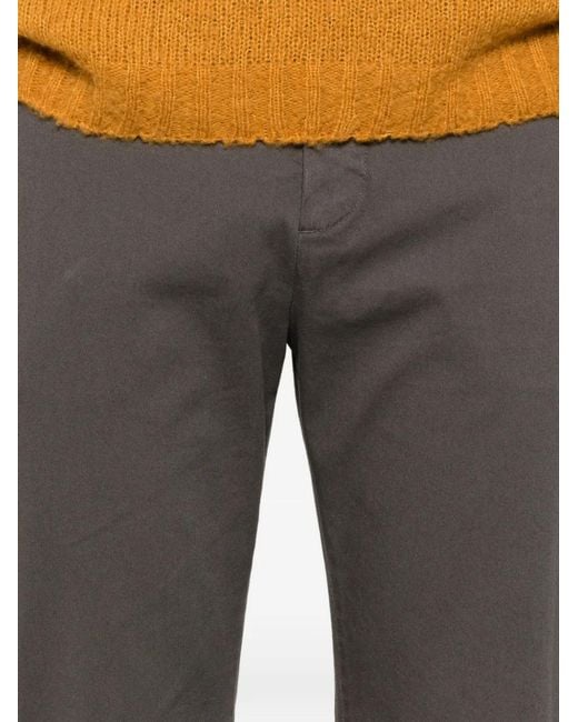 Barena Gray Slim Cut Trousers for men