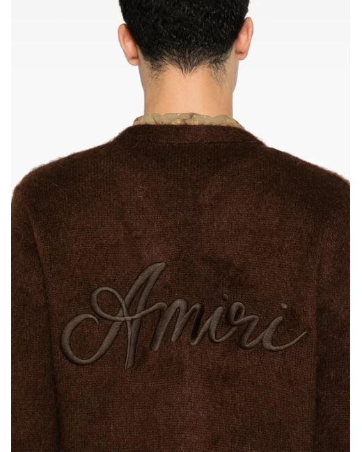 Amiri Brown Ma Swirl Cardigan for men