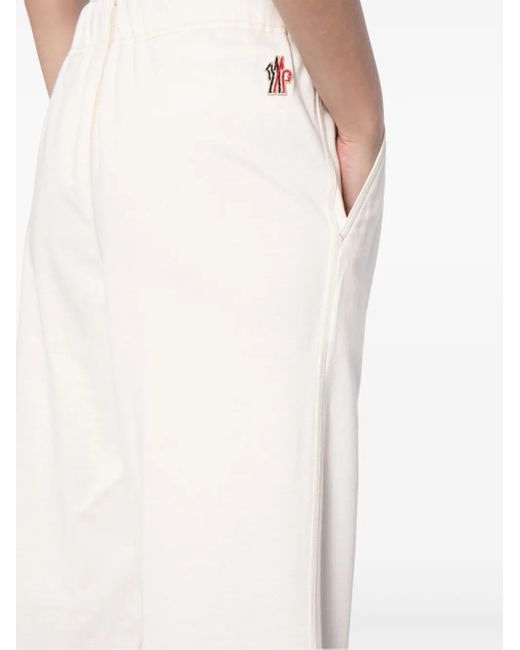 Moncler White Elasticated-Waist Cotton Track Pants