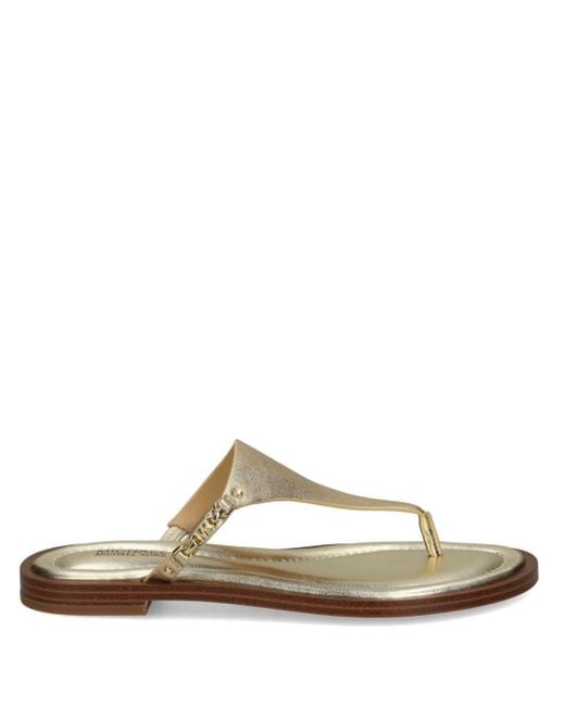 Michael kors metallic flip on sale flops