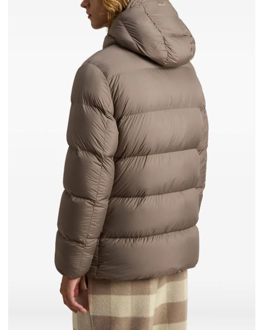 Woolrich Brown Cloud Davis Hooded Puffer Jacket for men
